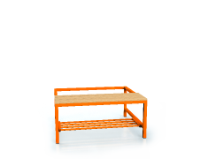 Benches with beech sticks - with a reclining grate 375 x 800 x 800